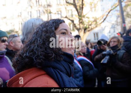 Jean Luc Mélenchon marche pour la paix ,la Justice et un cessez le feu permanent en Palestine, entre la Place de la république et celle de la bastille Foto Stock