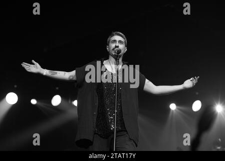 Madrid, Spagna. 2 dicembre 2023. Il cantante Rayden si esibisce durante il concerto al WiZink Center di Madrid. 2 dicembre 2023 Spagna (foto di Oscar Gonzalez/Sipa USA) (foto di Oscar Gonzalez/Sipa USA) credito: SIPA USA/Alamy Live News Foto Stock