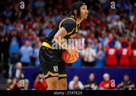 Dayton, USA. 2 dicembre 2023. Mikale Stevenson (3) è stato visto durante l'NCAA Men's Basketball Game tra i Grambling State Tigers e i Dayton Flyers alla UD Arena di Dayton, OHIO, il 2 dicembre 2023. (Foto di Austyn McFadden/Sipa USA) credito: SIPA USA/Alamy Live News Foto Stock