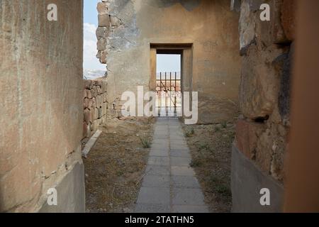 Fortezza di Erebuni a Erevan, Aremenia, un ex avamposto del regno di Urartu Foto Stock