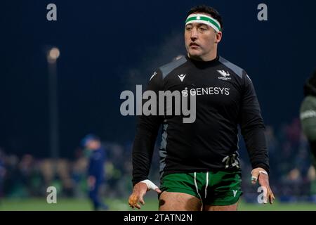 Galway, Irlanda. 3 dicembre 2023. Denis Buckley di Connacht durante il match del 7° round dello United Rugby Championship tra Connacht Rugby e Leinster Rugby allo Sportsground di Galway, Irlanda, il 2 dicembre 2023 (foto di Andrew SURMA/ Credit: SIPA USA/Alamy Live News Foto Stock