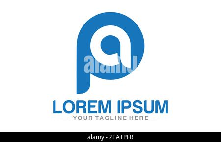 Logo PA Letter. Design con logo Creative e Professional Letter. Illustrazione Vettoriale
