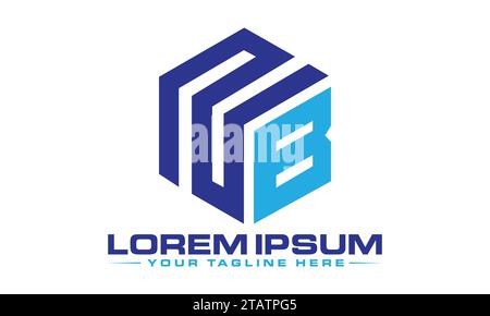 NB Letter Logo Design. Design di logo creativo e professionale. Illustrazione Vettoriale