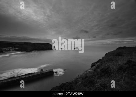 PORTO DI PESCA PORTREATH CORNWALL PENWITH COSTA NORD ATLANTICA Foto Stock