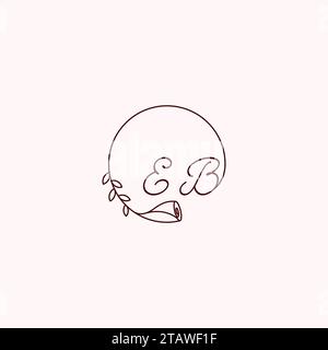 Lettere iniziali del logo EB con design professionale di alta qualità che si adatta bene a qualsiasi supporto di stampa Illustrazione Vettoriale