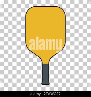 Pickleball racket sport, icona indoor paddle, web flat simbolo vettore illustrazione . Illustrazione Vettoriale