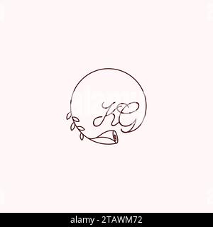 KG lettere iniziali del logo in un design professionale di alta qualità che consente di stampare bene su qualsiasi supporto di stampa Illustrazione Vettoriale