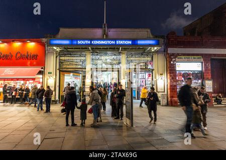 Ingresso, South Kensington Station, Metropolitan and District Railways, Londra Foto Stock