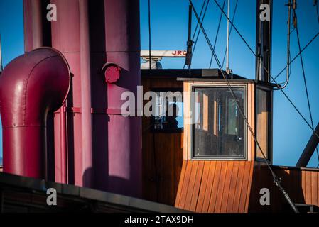 Ponte TSS Earnslaw sul lago Wakatipu, Queenstown, South Island, nuova Zelanda. Foto Stock