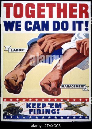 Insieme possiamo farlo poster, seconda guerra mondiale, 1942 Foto Stock