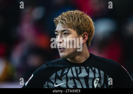 Magonza, Germania. 3 dicembre 2023. MAGONZA, GERMANIA - 3 DICEMBRE: Ritsu Doan del SC Freiburg visto durante la partita di calcio della Bundesliga tra l'1. FSV Mainz 05 e SC Freiburg alla MEWA Arena il 3 dicembre 2023 a Magonza, Germania. (Foto di Dan o' Connor/ATPImages) (o'CONNOR Dan/ATP/SPP) credito: SPP Sport Press Photo. /Alamy Live News Foto Stock