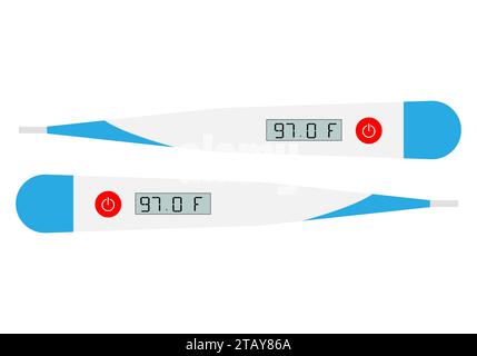 Illustrazione vettoriale del termometro digitale Illustrazione Vettoriale
