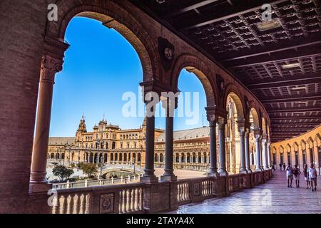 Foto della Plaza de España a Siviglia in Spagna Foto Stock