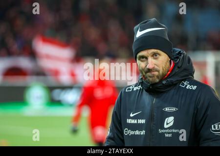 Drammen, Norvegia, 3 dicembre 2023. Il manager di Brann Eirik Horneland prima della partita tra Strømsgodset e Brann allo stadio Marienlyst di Drammen. Crediti: Frode Arnesen/Alamy Live News Foto Stock