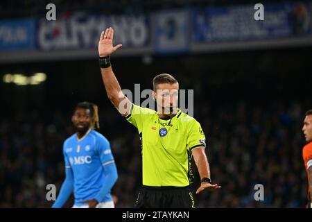 Napoli, Italia. 29 novembre 2023. Napoli, Italia - domenica 3 dicembre 2023: L'arbitro Davide massa durante la partita di serie A TIM tra SSC Napoli e FC Internazionale allo Stadio Diego Armando Maradona, Napoli, il 3 dicembre 2023. Crediti: Nicola Ianuale/Alamy Live News Foto Stock