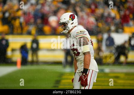 Pittsburgh, Pennsylvania, USA. 3 dicembre 2023. 3 dicembre 2023 il tight end degli Arizona Cardinals Trey McBride (85) festeggia durante Arizona Cardinals vs. Pittsburgh Steelers a Pittsburgh, Pennsylvania. Jake Mysliwczyk/AMG Media (immagine di credito: © Jake Mysliwczyk/BMR via ZUMA Press Wire) SOLO USO EDITORIALE! Non per USO commerciale! Foto Stock