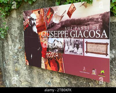 Ivrea, Italia - 20 agosto 2023 Colleretto Giacosa, comune di Giuseppe Giacossa, TO, Piemonte, Italia Foto Stock