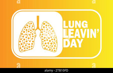 Illustrazione del vettore Lung Leavin Day. Adatto per biglietti d'auguri, poster e striscioni. Illustrazione Vettoriale