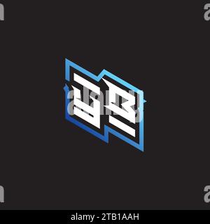 YB iniziale team di gioco, youtube, Twitch e Clipart stock illustrativo logo Illustrazione Vettoriale