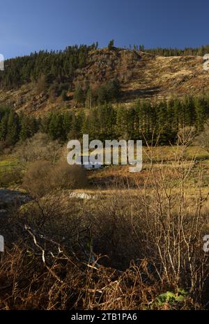 Cottage gallese a Cwm Ratgoed Gwynedd Galles Foto Stock