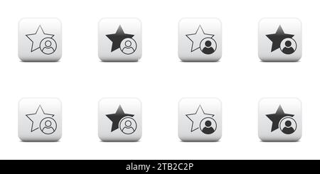 Icona del talento umano. Il miglior concetto di dipendente con star e man. Illustrazione vettoriale Illustrazione Vettoriale