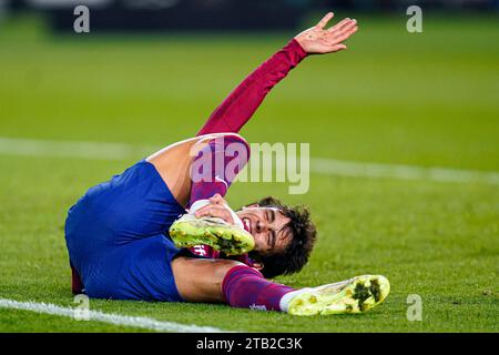 Barcellona, Spagna. 3 dicembre 2023. Joao Felix del FC Barcelona durante la partita di la Liga EA Sports tra FC Barcelona e Atletico de Madrid ha giocato al Lluis Companys Stadium il 3 dicembre 2023 a Barcellona, in Spagna. (Foto di Sergio Ruiz/PRESSINPHOTO) crediti: PRESSINPHOTO SPORTS AGENCY/Alamy Live News Foto Stock