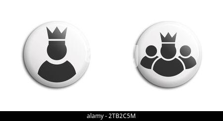 Icona cliente VIP. Icona utente king. Simbolo Amministratore. Illustrazione del vettore piatto Illustrazione Vettoriale