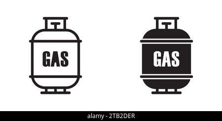Icona della bombola di gas. Icona del palloncino del gas. Illustrazione vettoriale Illustrazione Vettoriale