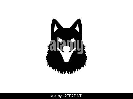 American Eskimo Dog disegno icona di stile minimale Illustrazione Vettoriale