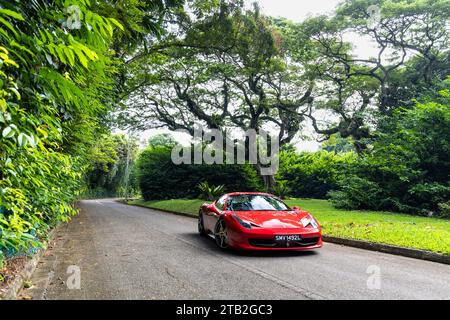 Ferrari 458 Italia coupé rossa super sportiva Foto Stock