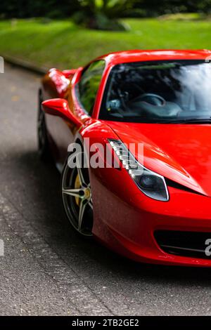 Ferrari 458 Italia coupé rossa super sportiva Foto Stock