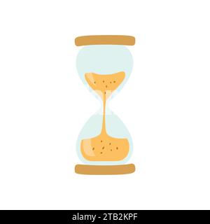 La clessidra sta finendo il tempo. fine della scadenza Illustrazione Vettoriale
