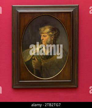 Rembrandt dipinge in alte Pinakothek a Monaco Foto Stock