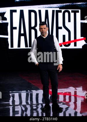 Roma, Italia. 4 dicembre 2023. Roma, Rai ex cari studi, trasmissione televisiva "Farwest". Nella foto: Salvo sottile Credit: Independent Photo Agency/Alamy Live News Foto Stock