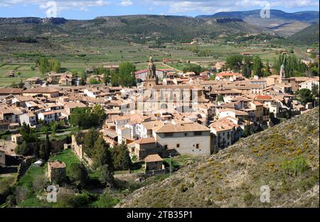 Rubielos de Mora. Regione di Gudar-Javalambre, provincia di Teruel, Aragona, Spagna. Foto Stock