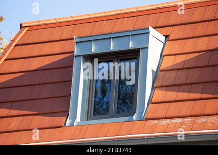 Neue Dachgaube aus hochwertigem Titanzink *** nuovo dormitorio in titanio zinco di alta qualità Copyright: xx Foto Stock