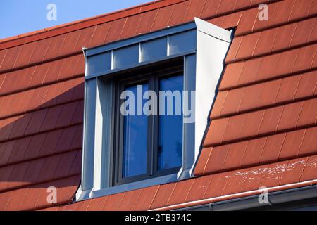 Neue Dachgaube aus hochwertigem Titanzink *** nuovo dormitorio in titanio zinco di alta qualità Copyright: xx Foto Stock