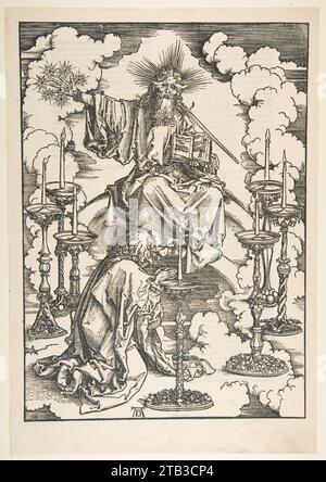 The Vision of the Seven Candlesticks, from 'The Apocalypse' 1975 di Albrecht durer Foto Stock