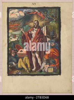 Resurrection, from 'The Small Woodcut Passion' 1975 di Albrecht durer Foto Stock