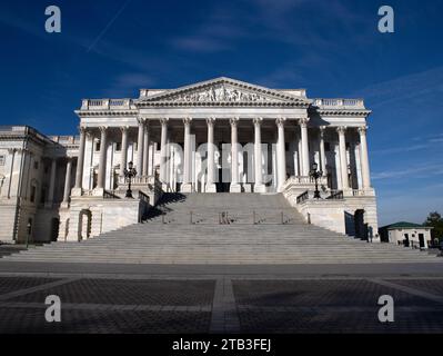 Il Campidoglio, spesso chiamato Campidoglio o Campidoglio, è la sede del Congresso degli Stati Uniti, situato su Capitol Hill Foto Stock