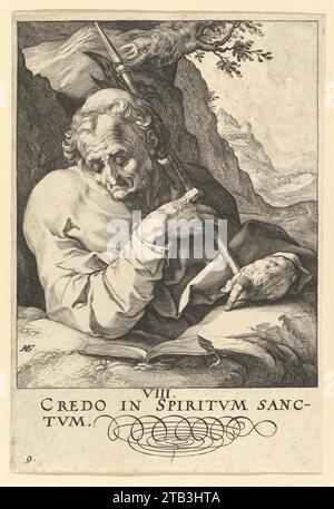 St Matteo, da Cristo, gli Apostoli e San Paul with the Creed 1917 di Hendrick Goltzius Foto Stock