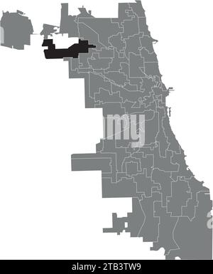 Mappa di localizzazione del WARD 38, CONSIGLIO COMUNALE DI CHICAGO Illustrazione Vettoriale