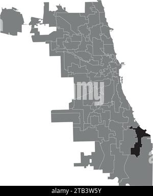 Mappa del WARD 7, CONSIGLIO COMUNALE DI CHICAGO Illustrazione Vettoriale