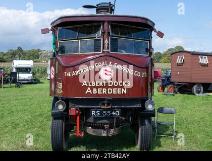 Drayton.Somerset.Regno Unito.18 agosto 2023. Un carro a vapore Super Sentinel restaurato del 1924 è in mostra ad un evento agricolo di Yesterdays Foto Stock