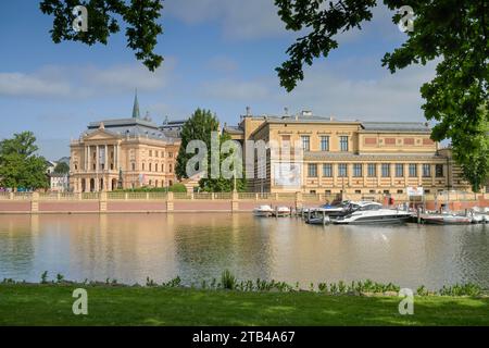 Teatro statale di Meclemburgo, museo statale di Schwerin, collezione d'arte, Old Garden, Schwerin, Meclemburgo-Pomerania occidentale, Germania Foto Stock