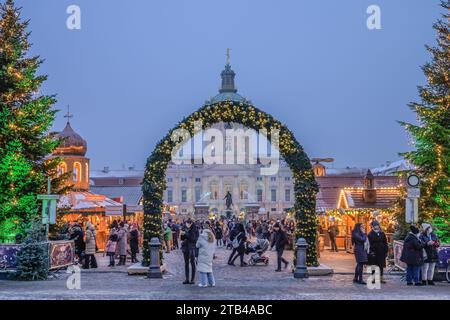 Mercatino di Natale di fronte al Castello di Charlottenburg, Berlino, Germania Foto Stock