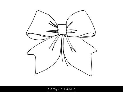 Bell'arco, disegno a una linea, illustrazione vettoriale. Illustrazione Vettoriale