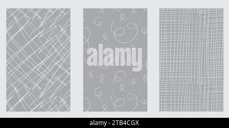 Ripetizione di campitura. Disegno a mano senza cuciture. Schizzo di campitura semplice. Illustrazione Vettoriale