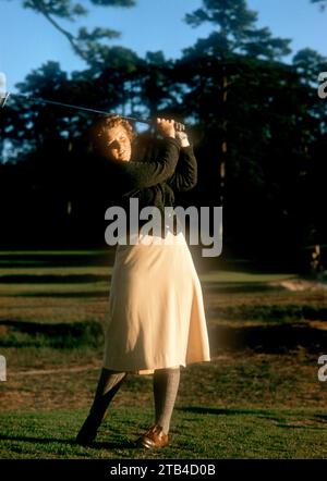 AUGUSTA, GA - MARCH, 1956:  American professional golfer Margaret 'Wiffi' Smith practices before an amateur tournament circa March, 1956 in Augusta, Georgia.   (Photo by Hy Peskin) *** Local Caption *** Margaret Smith Stock Photo