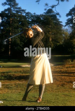 AUGUSTA, GA - MARCH, 1956:  American professional golfer Margaret 'Wiffi' Smith practices before an amateur tournament circa March, 1956 in Augusta, Georgia.   (Photo by Hy Peskin) *** Local Caption *** Margaret Smith Stock Photo